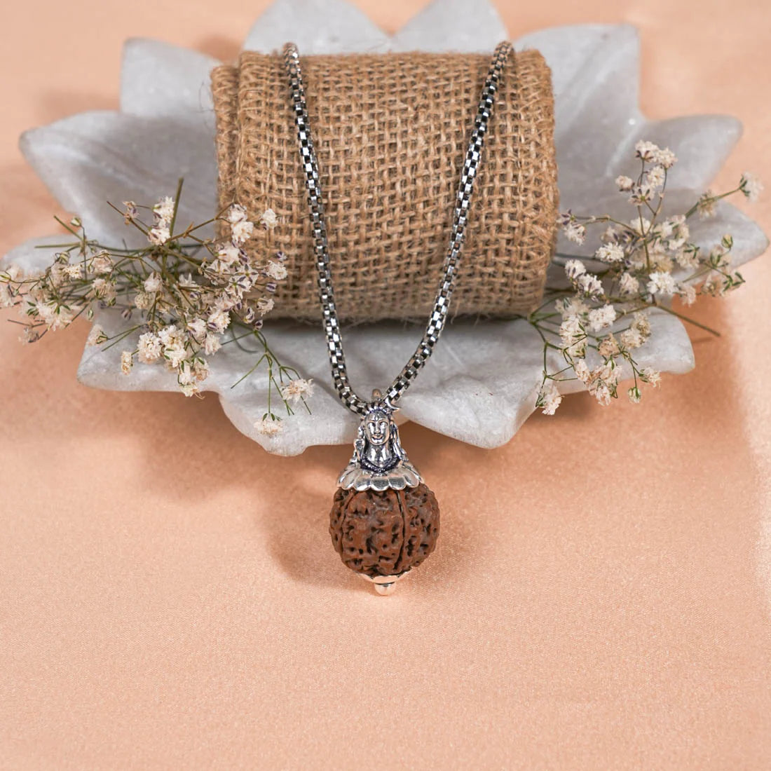 Adiyogi Pendant (5 Mukhi Rudraksha)