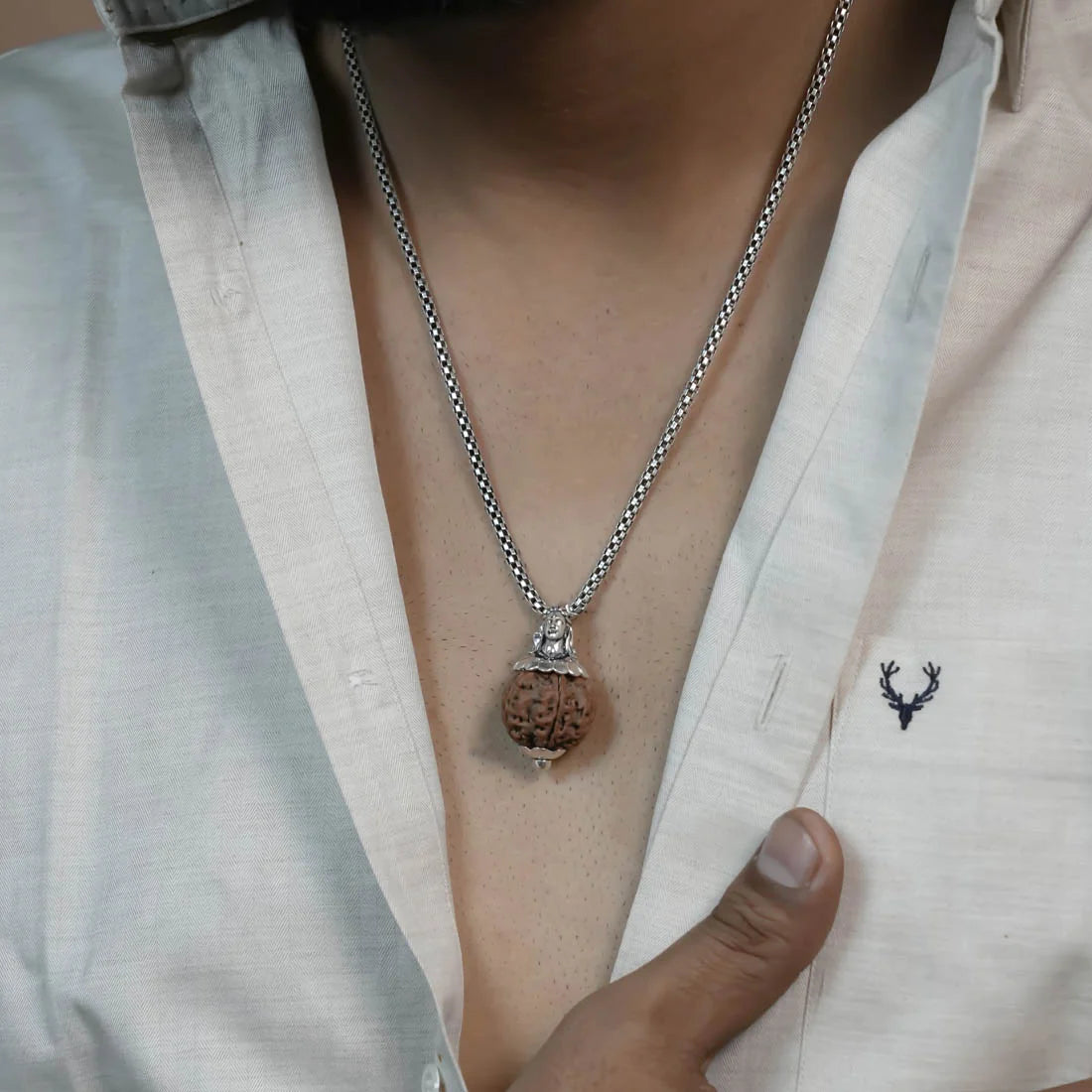 Adiyogi Pendant (5 Mukhi Rudraksha)