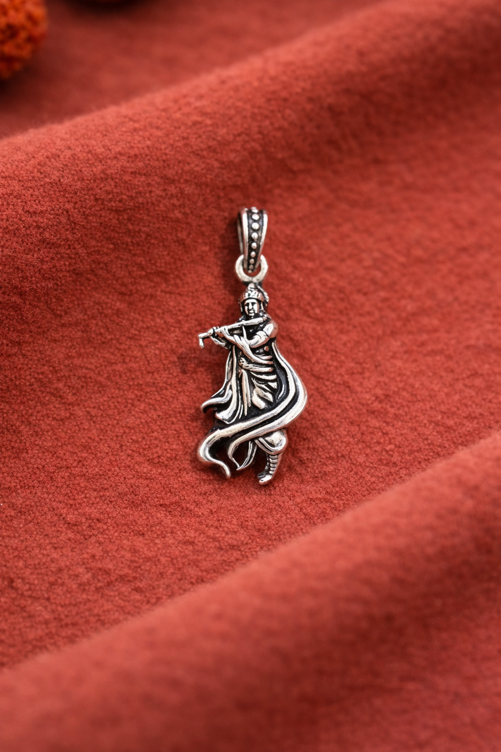 Krishna Flute 92.5 Silver Pendant