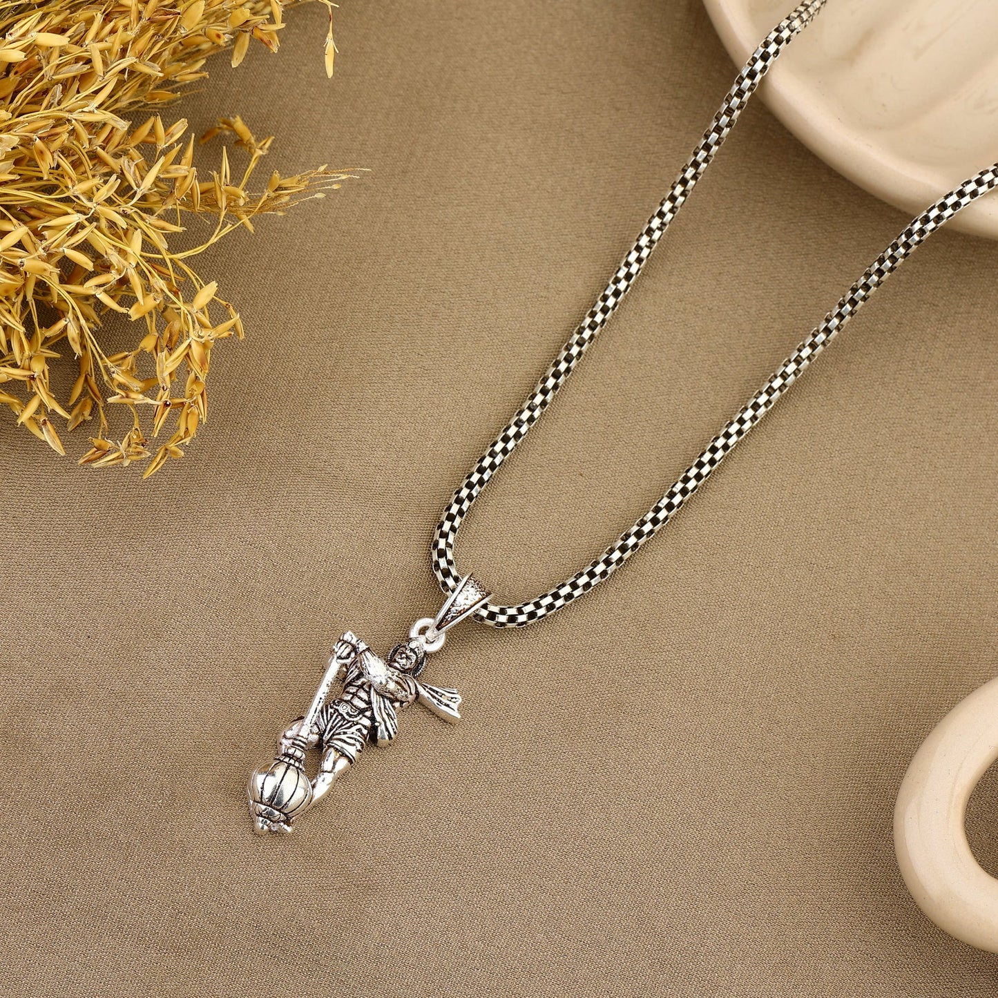 Hanuman Silver Pendant