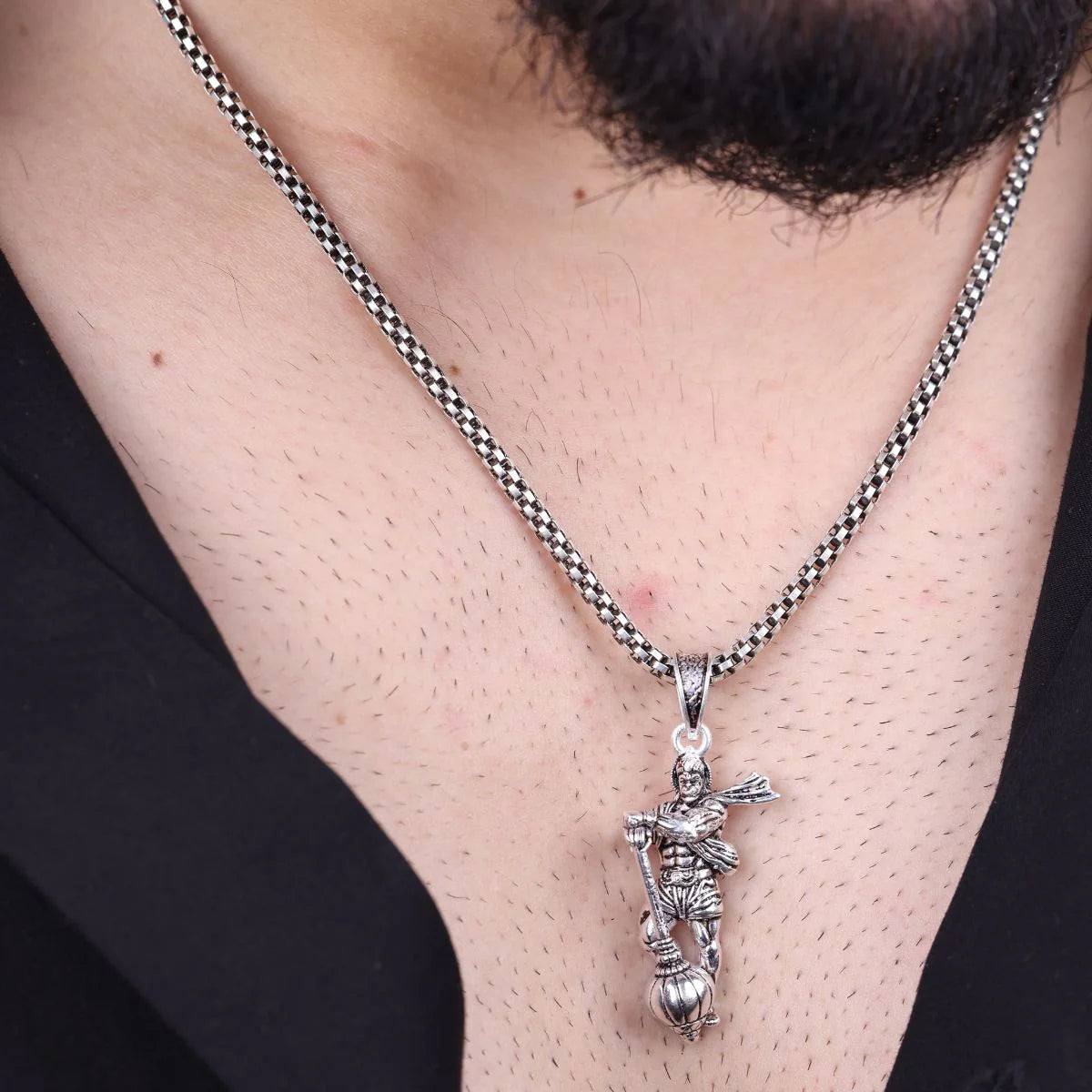 Hanuman Silver Pendant