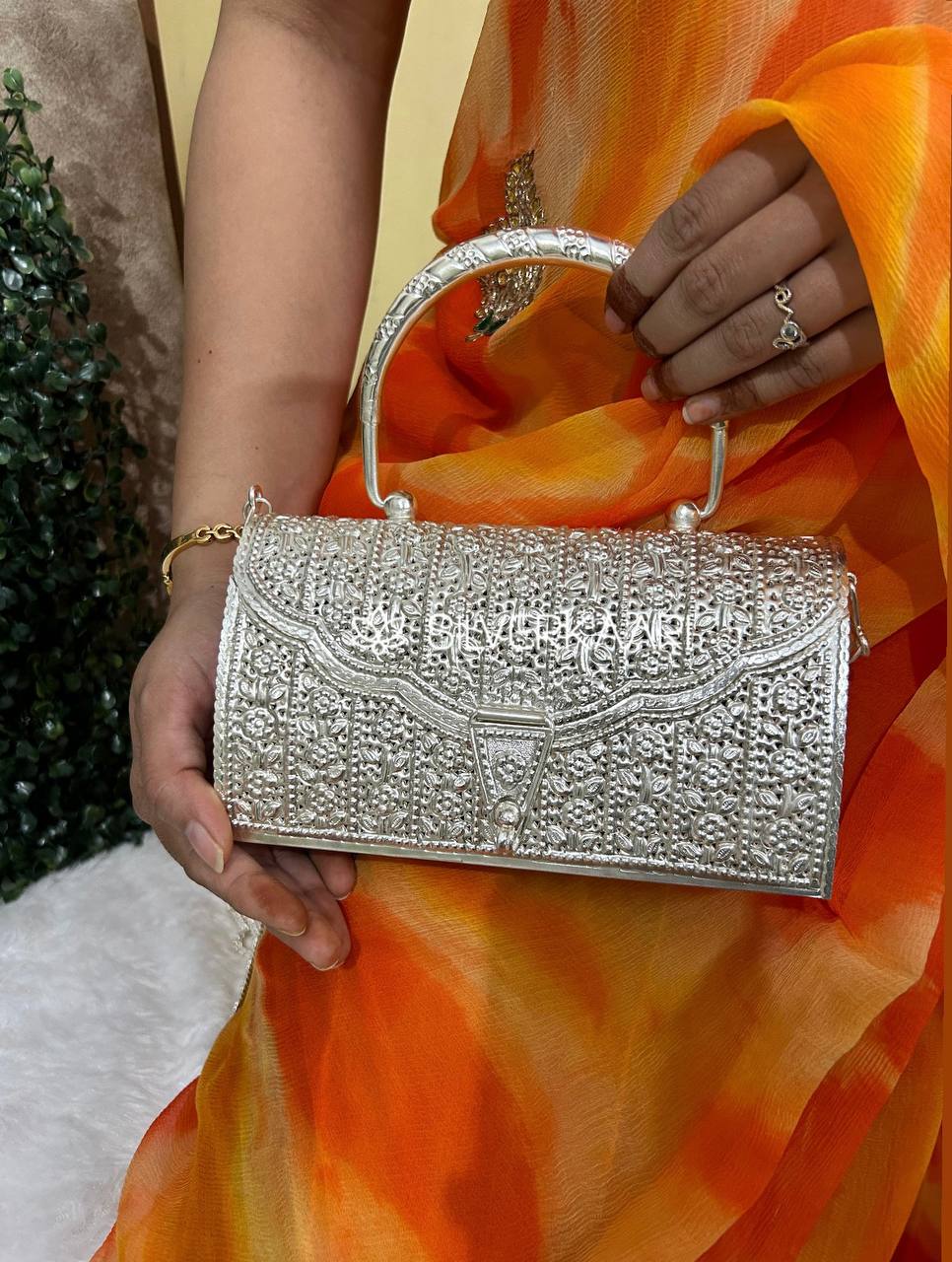 Silver Handcrafted Handbag