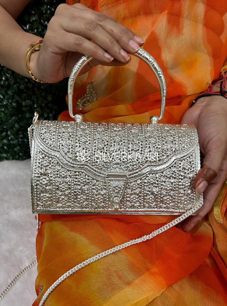 Silver Handcrafted Handbag