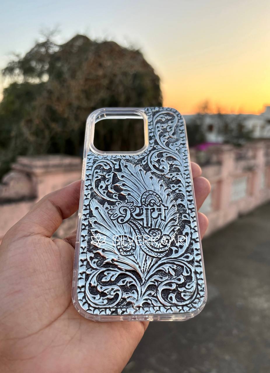 Shyam Baba Silver Mobile Cover