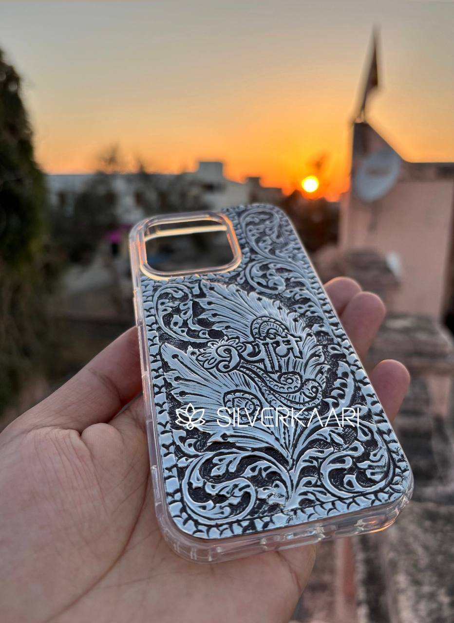 Shyam Baba Silver Mobile Cover