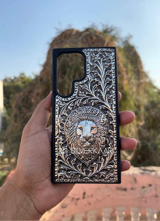 Royal Lion Silver Phone Case – Power & Prestige