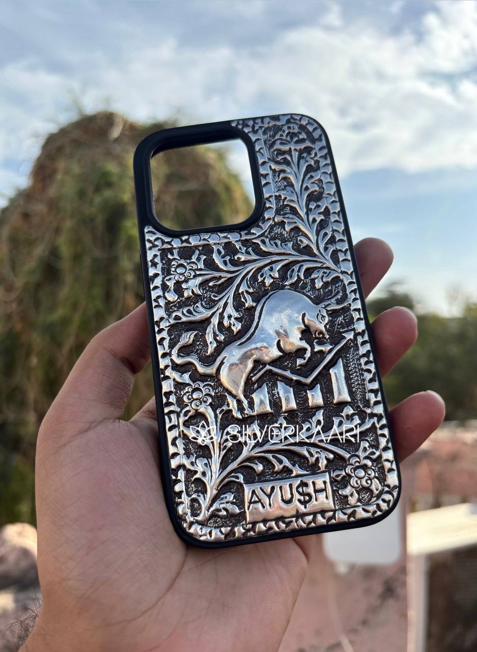 Bull Silver Phone Case – Power, Profit & Prestige