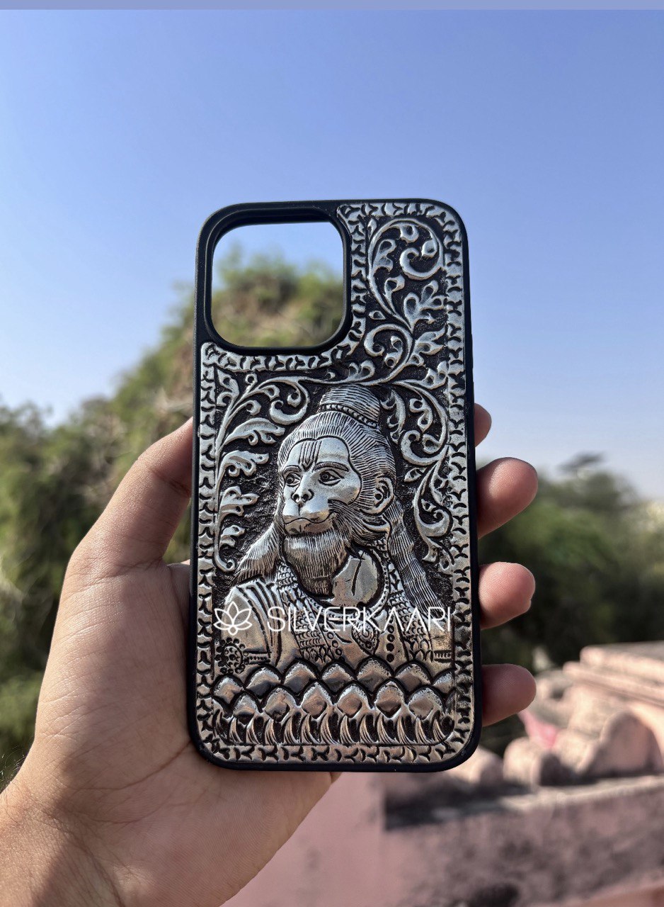 Hanuman Ji Silver Case
