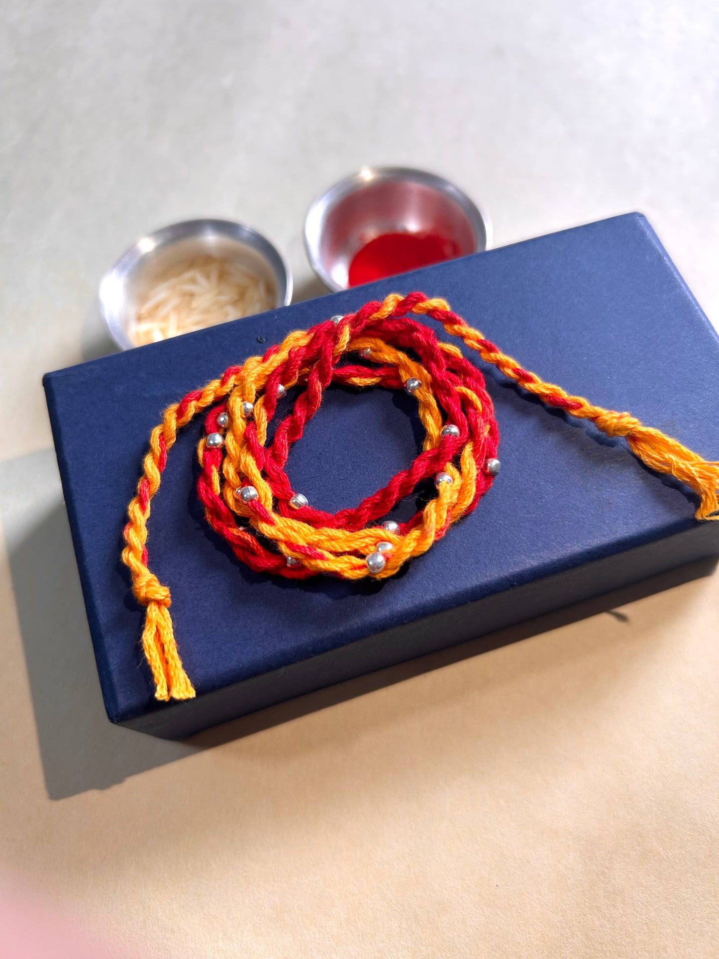 Silver Ball Rakhi