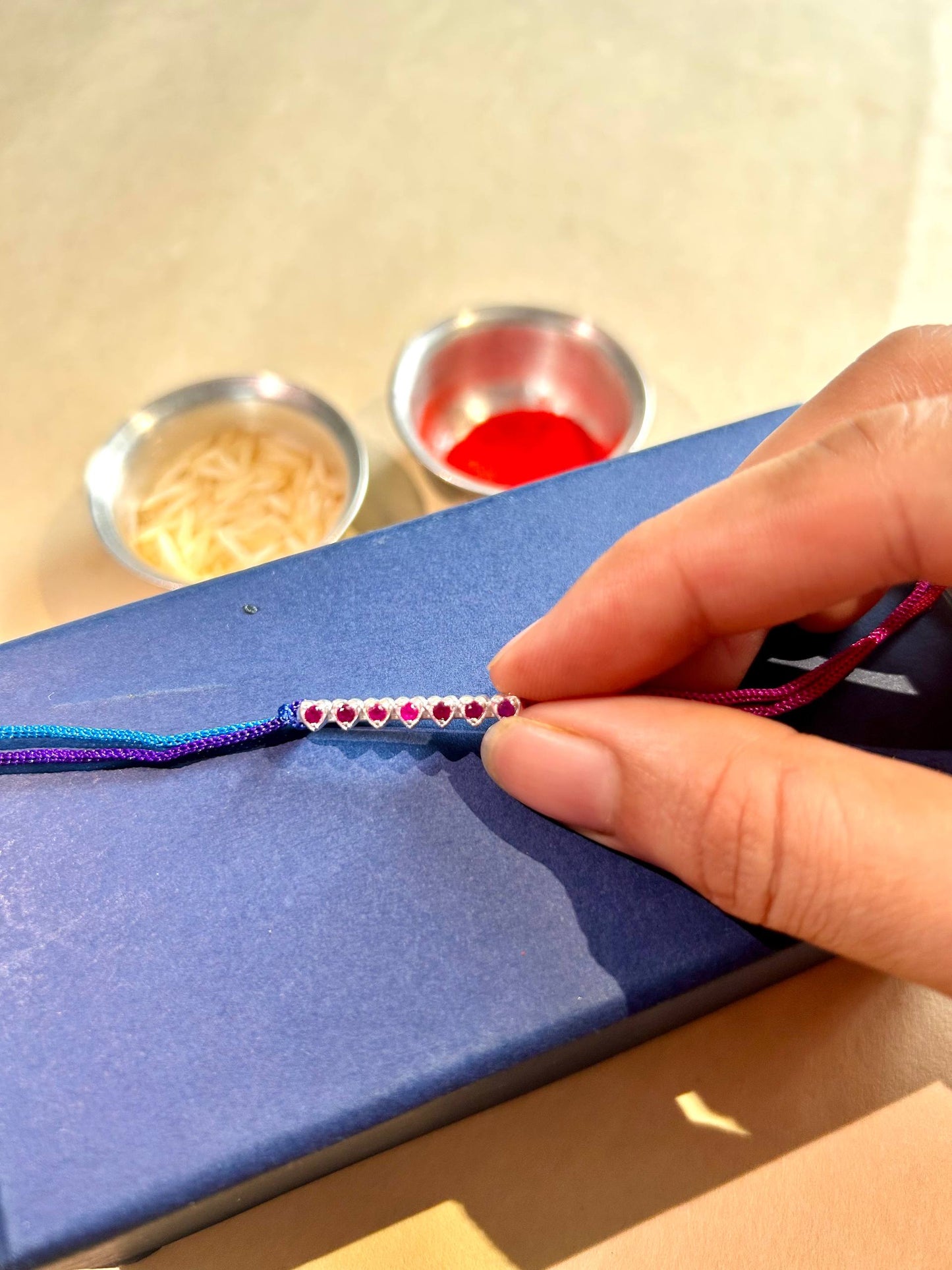 Stone Silver Rakhi