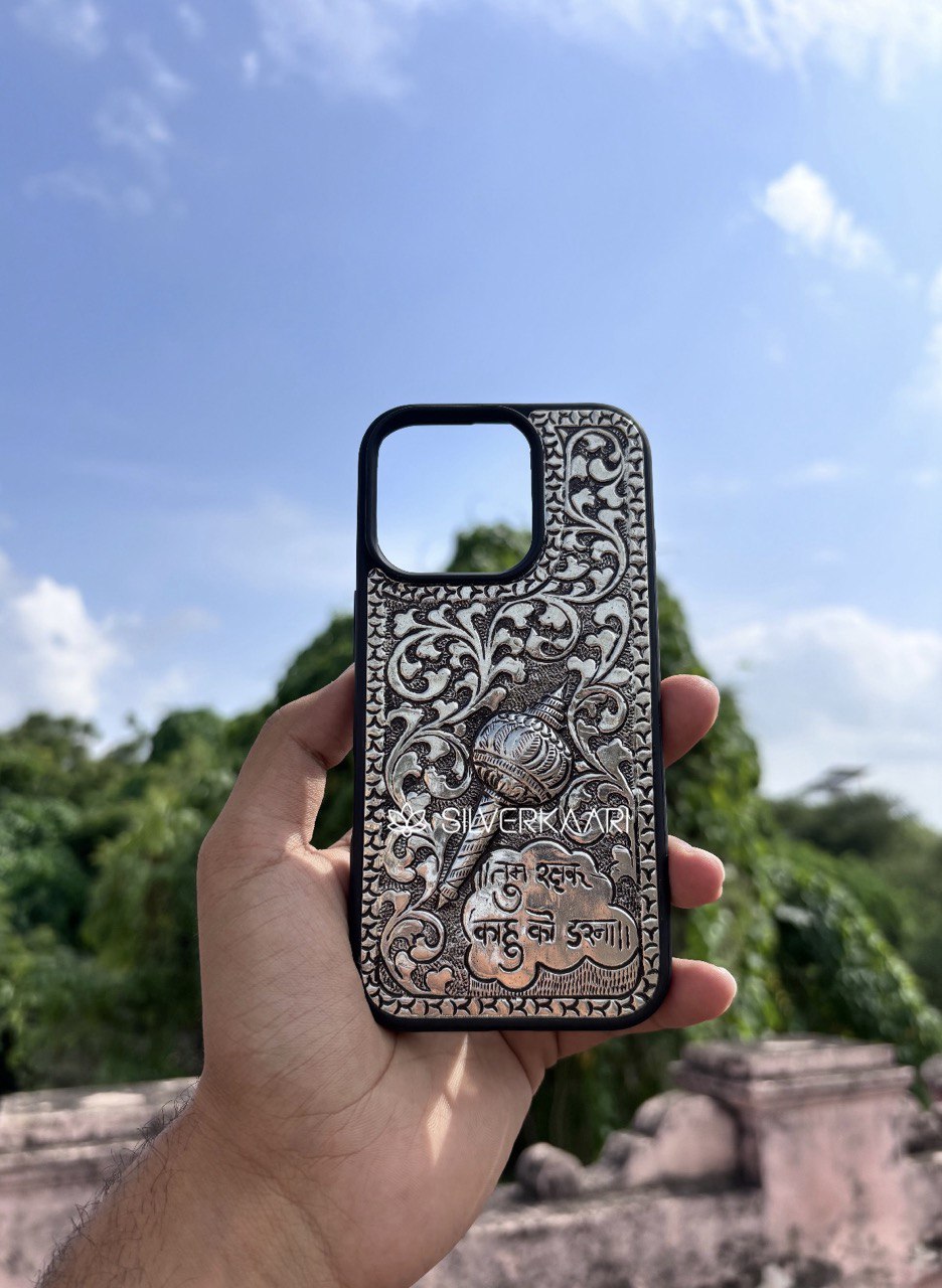 Tum Rakshak Kahu Ko Darna – Hanuman Ji Silver Mobile Cover