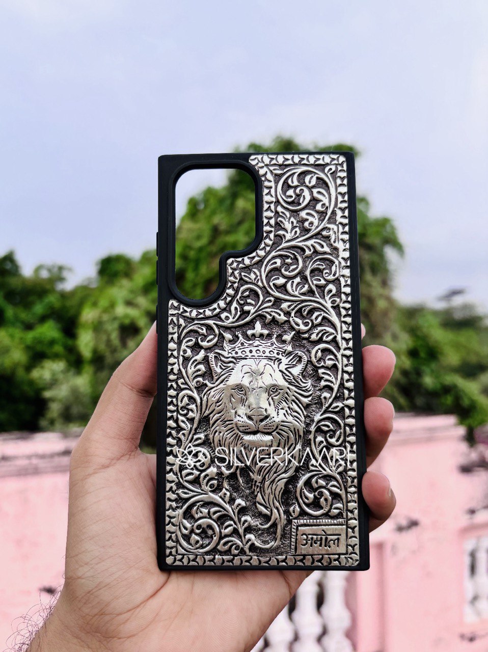 Lion Silver Phone Case by Silverkaari