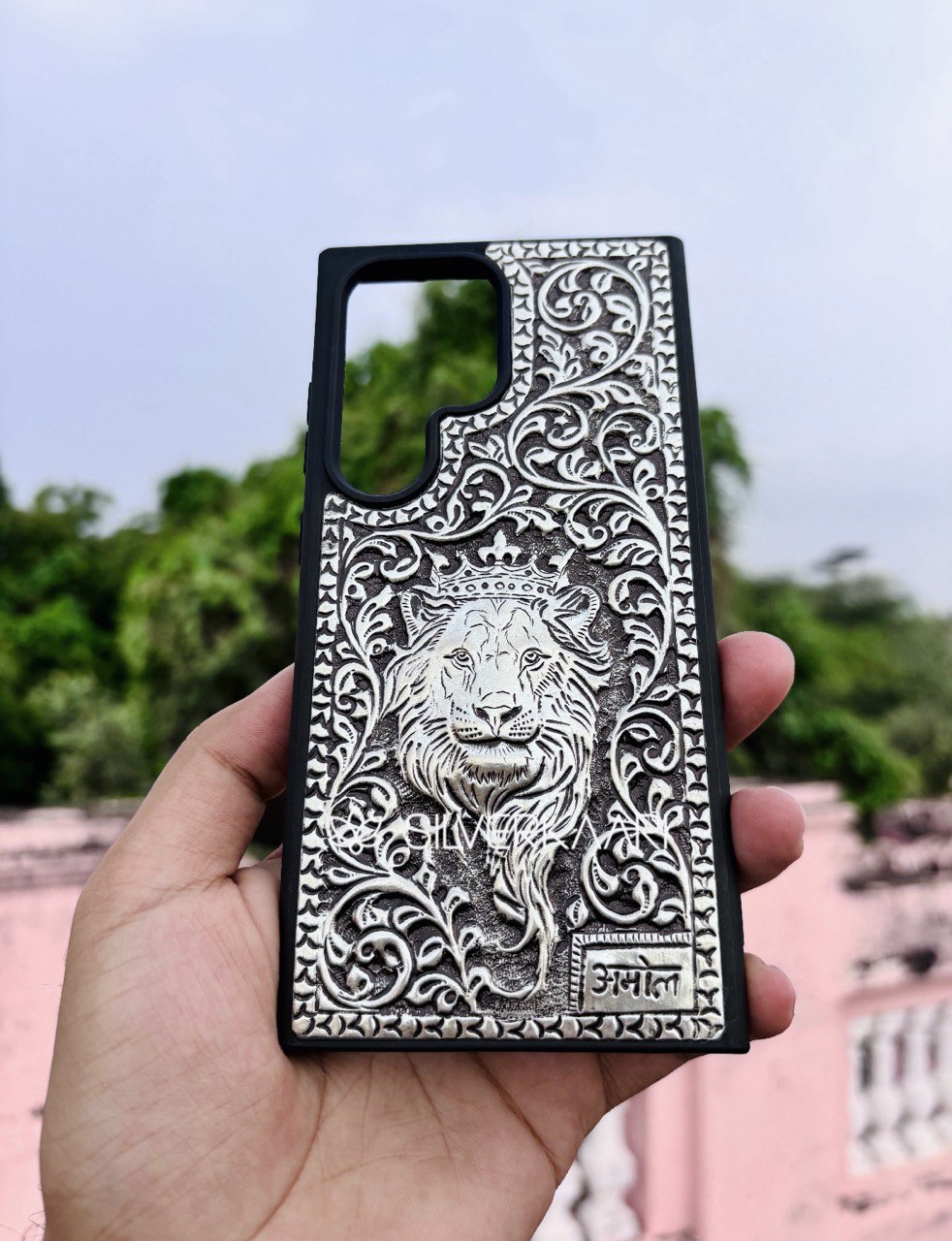 Lion Silver Phone Case by Silverkaari