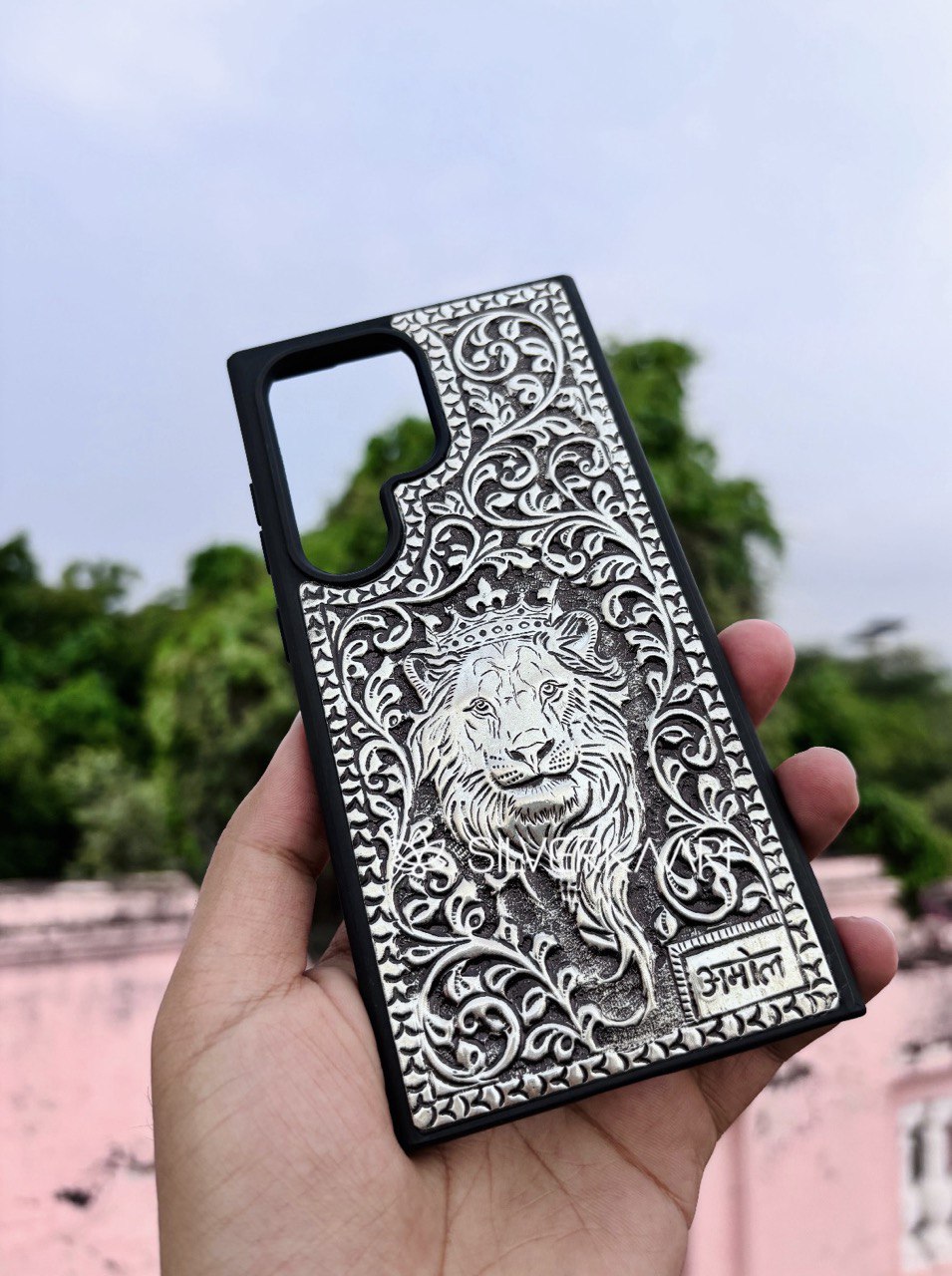 Lion Silver Phone Case by Silverkaari