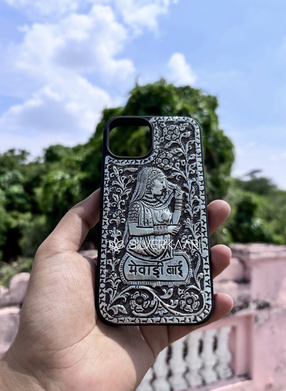 Mewari Bai Silver Mobile Cover