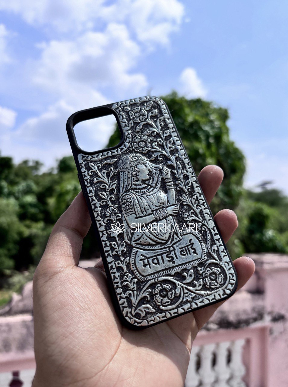 Mewari Bai Silver Mobile Cover