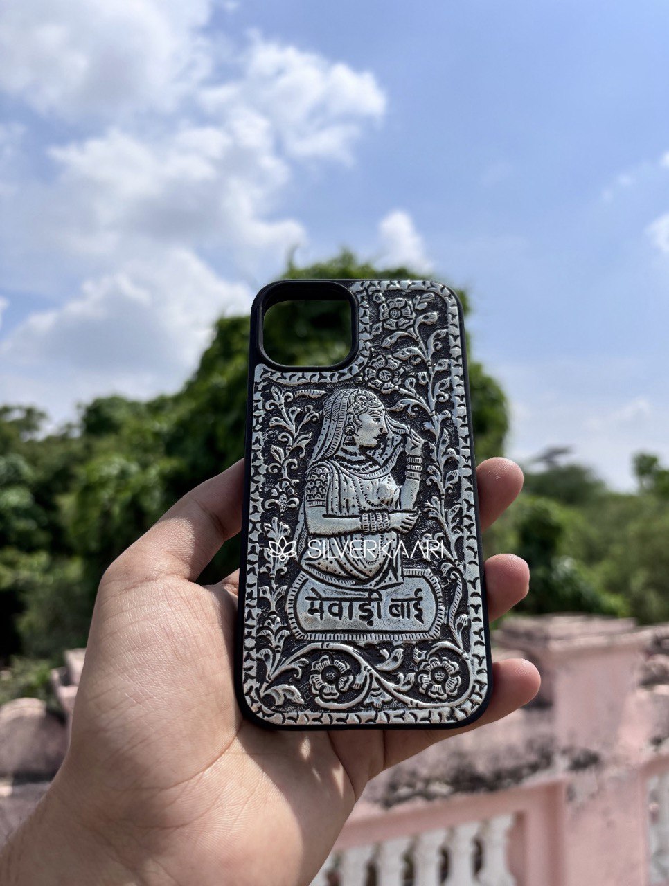 Mewari Bai Silver Mobile Cover