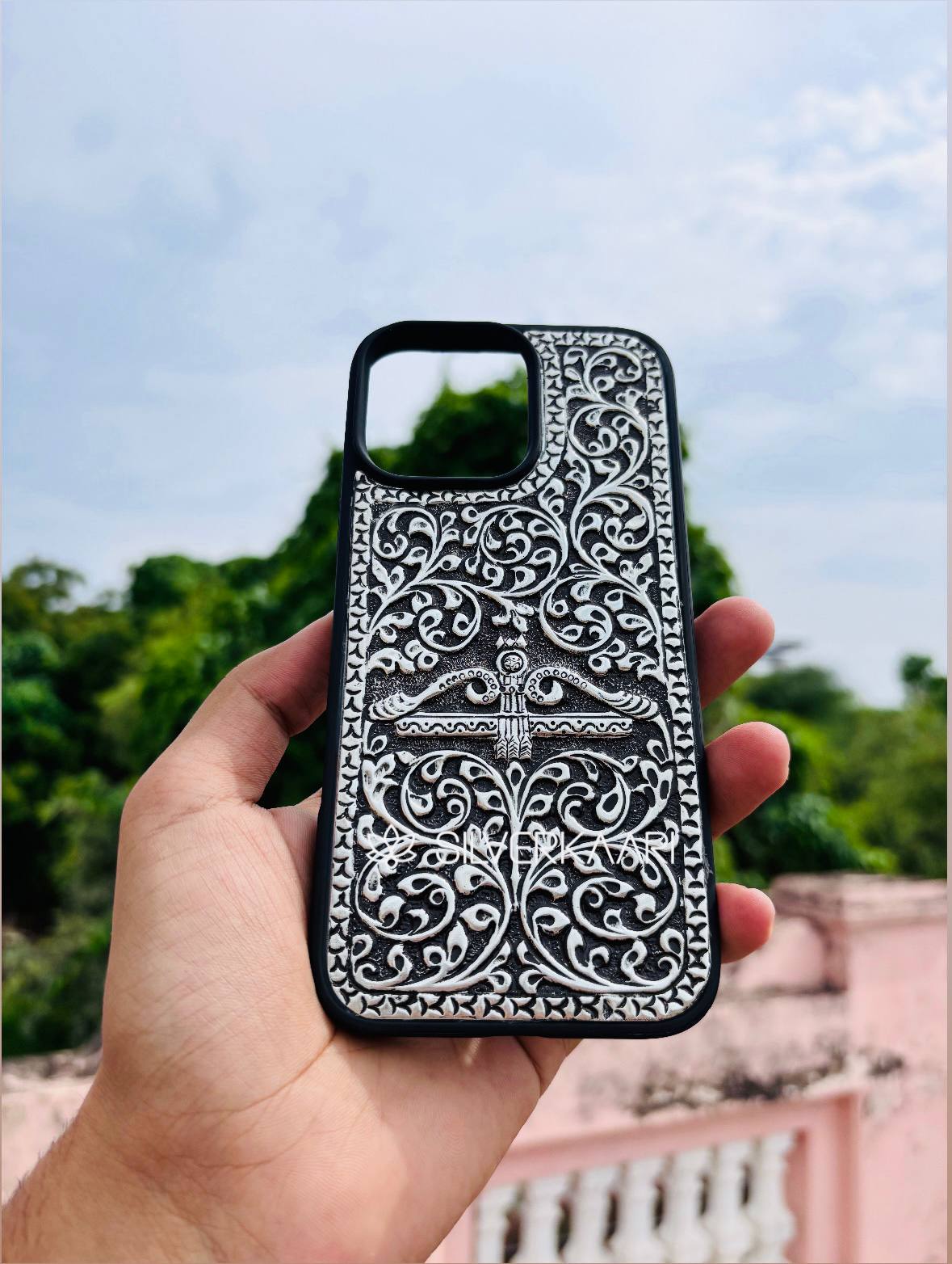 Shyam Baba Teer-Baan Silver Mobile Cover