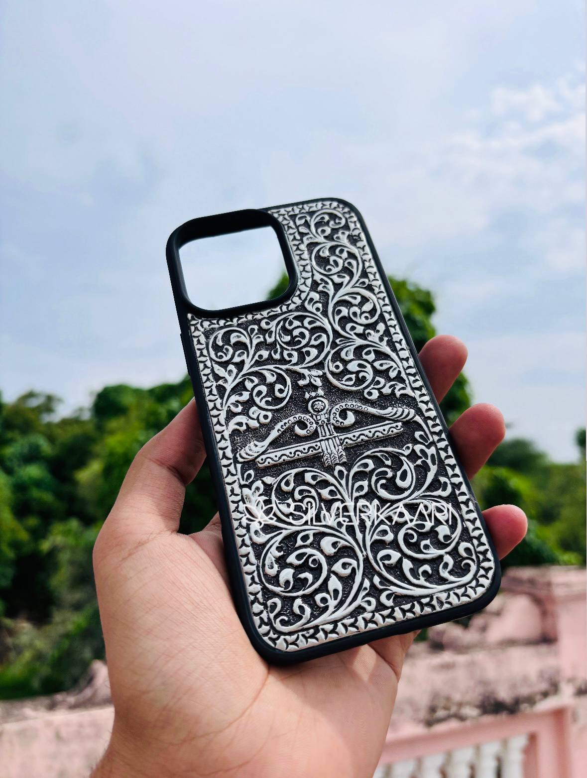 Shyam Baba Teer-Baan Silver Mobile Cover