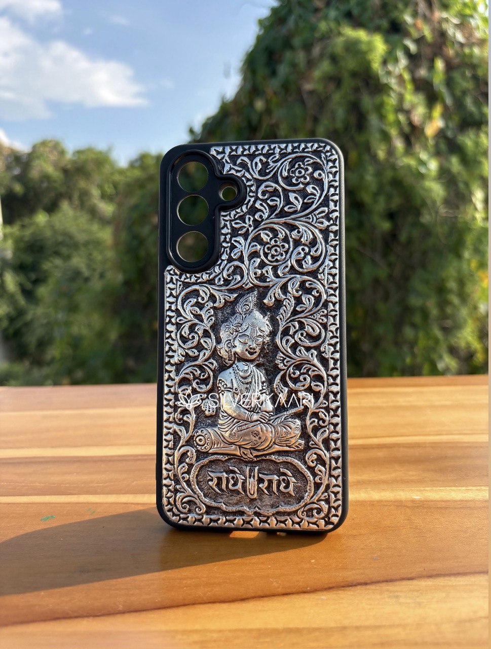 Shri Krishna Silver Mobile Cover