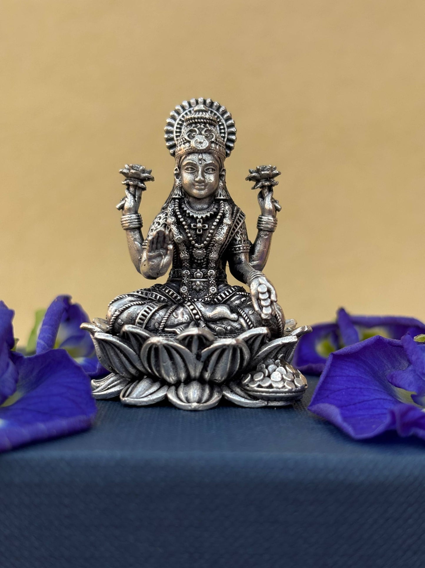 Lakshmi Ji 92.5 Silver 3D Idol – Blessings of Wealth & Prosperity