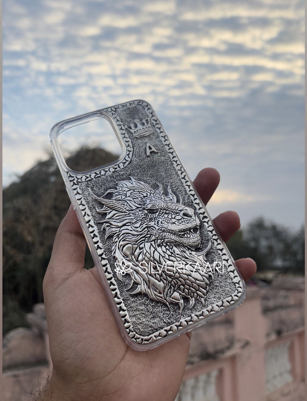 The Royal Dragon Silver Mobile Cover