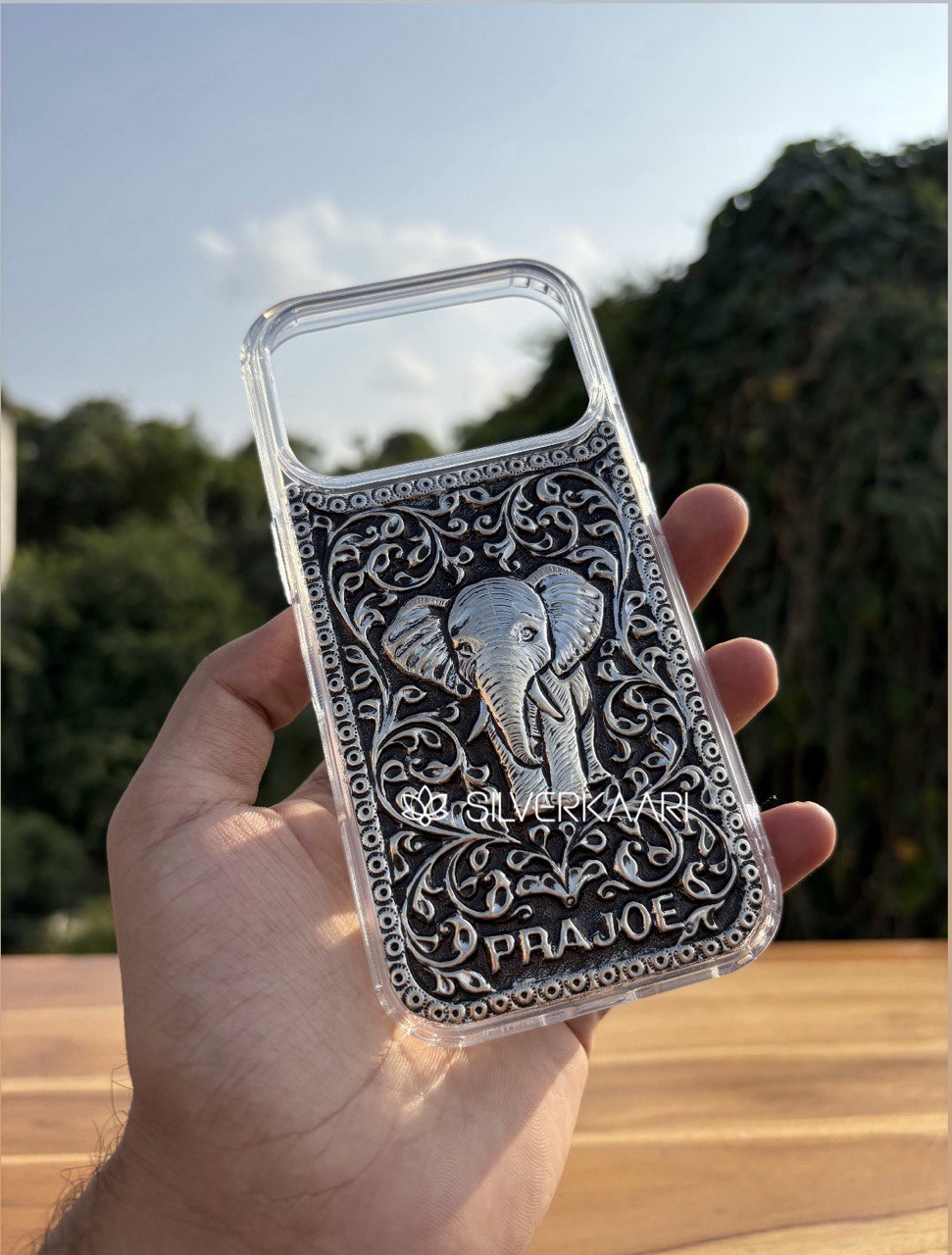 Baby Elephant Silver Mobile Cover
