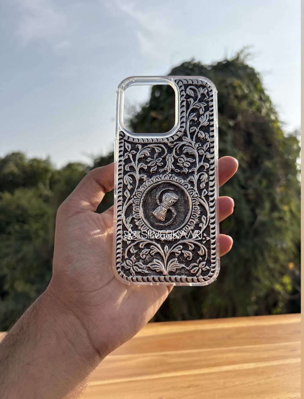 Damru Silver Mobile Cover