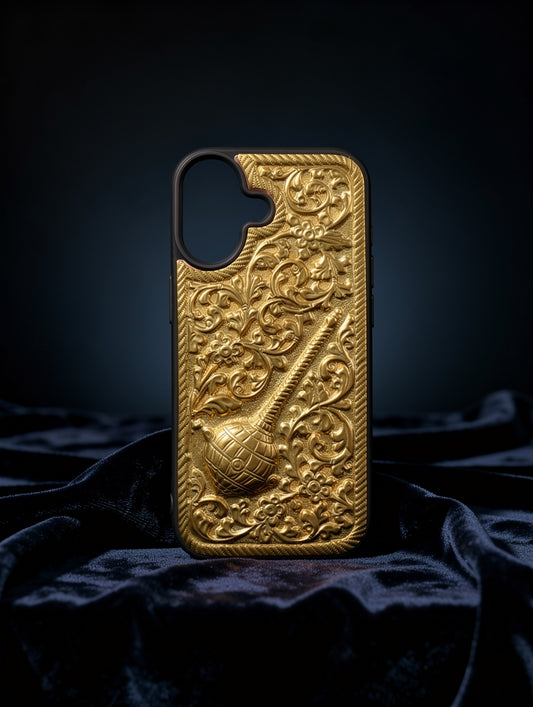 Hanuman Gada Brass Mobile Case