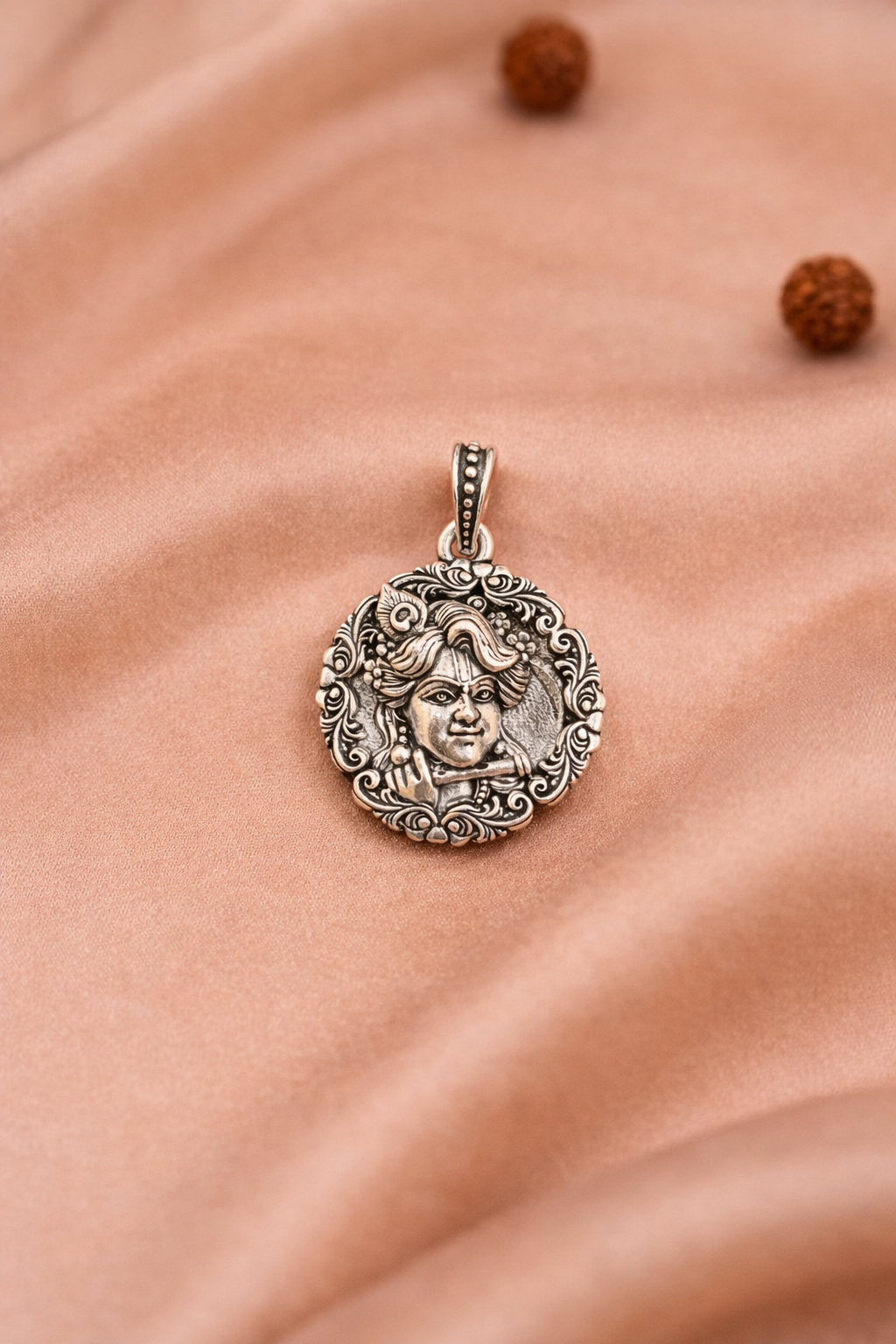 Krishna Silver Pendant