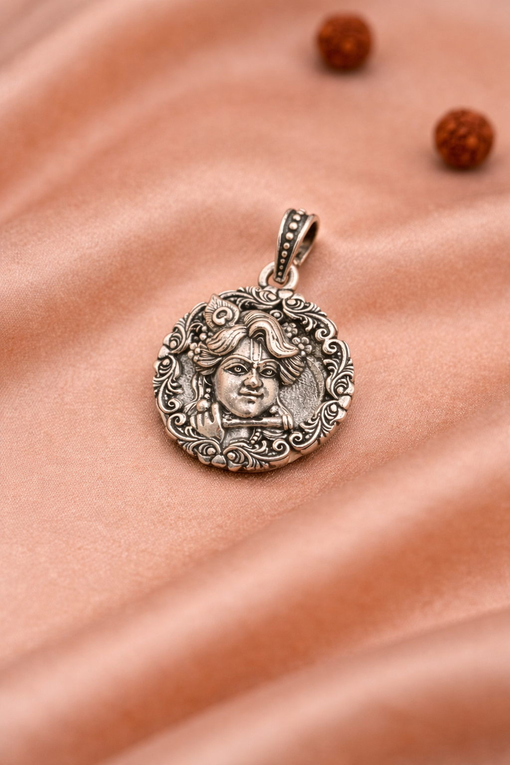 Krishna Silver Pendant