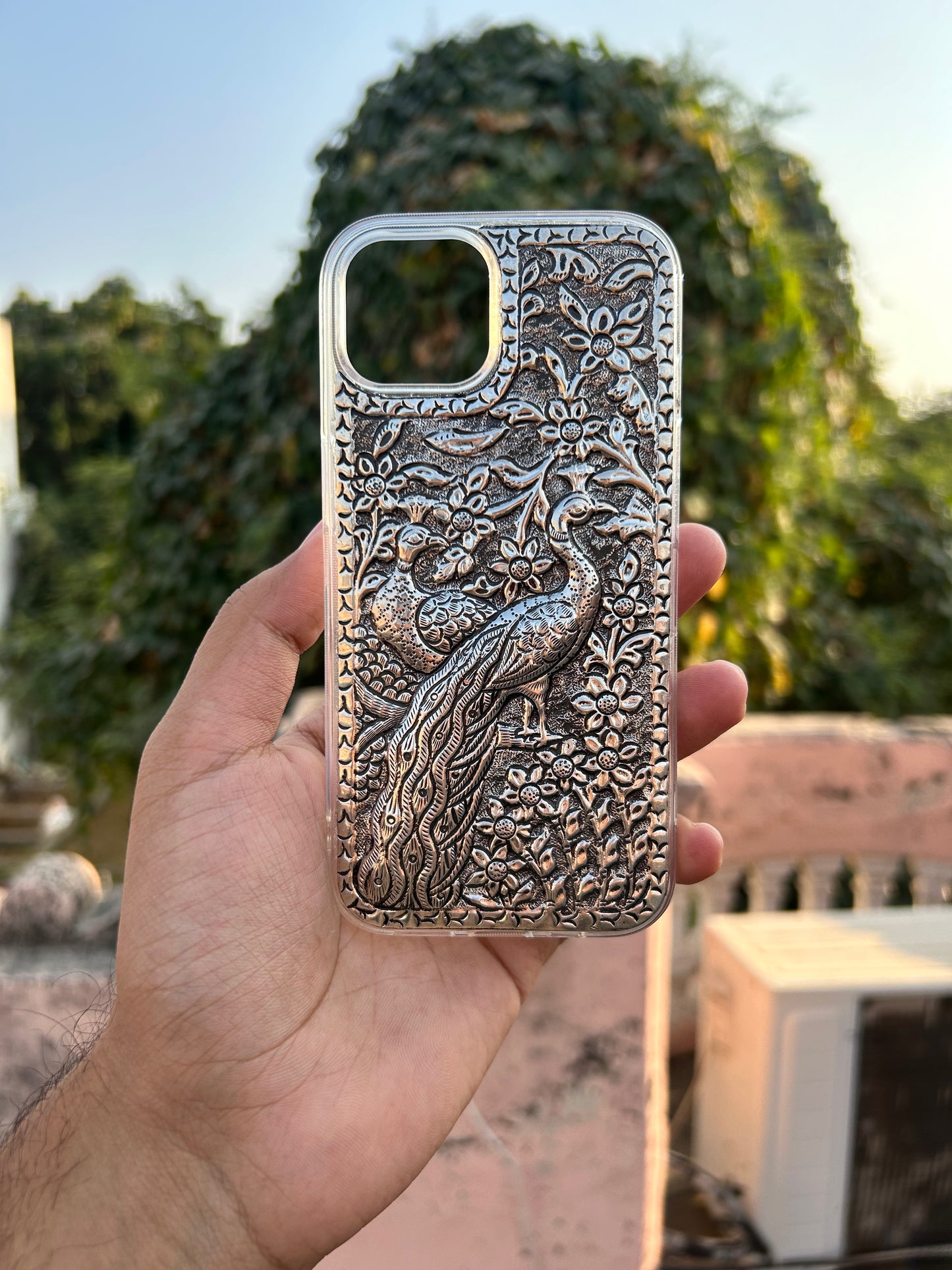 Silver Peacock Case