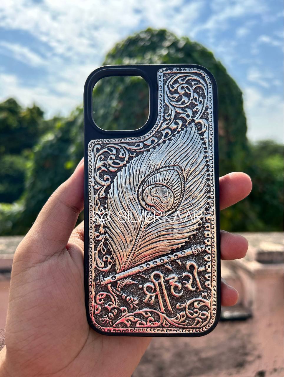 Shree Hari Silver Mobile Cover