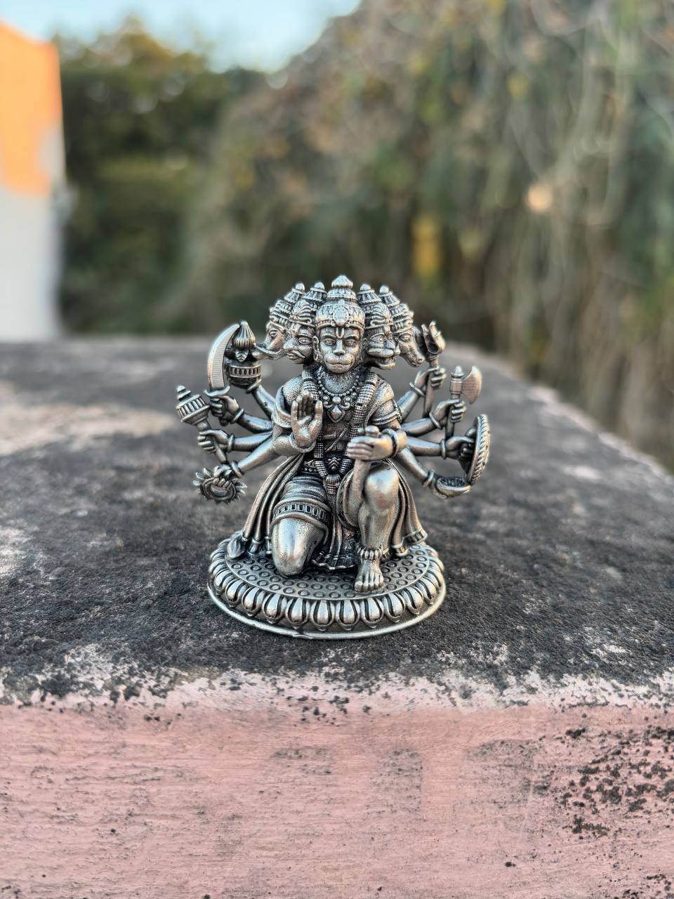 Panchmukhi Balaji Pure Silver Idol