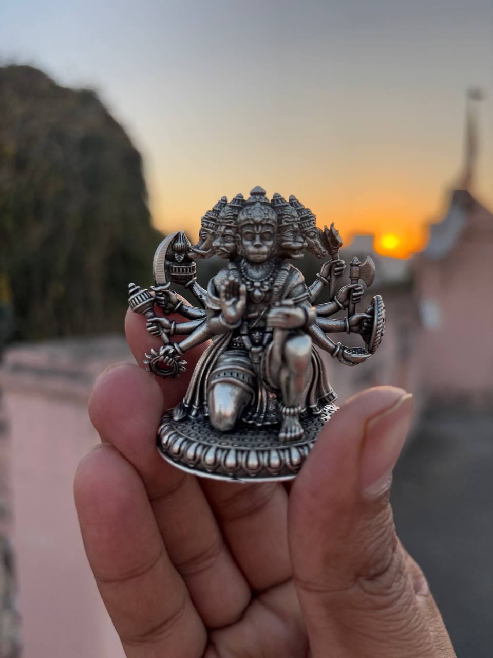 Panchmukhi Balaji Pure Silver Idol