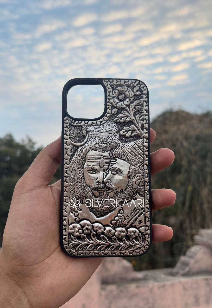 Shiva-Shivaji Silver Phone Case – Power & Legacy
