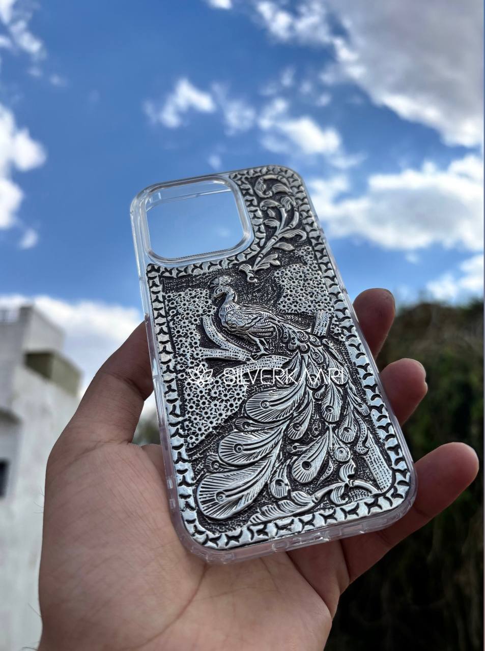 Royal Peacock Silver Case