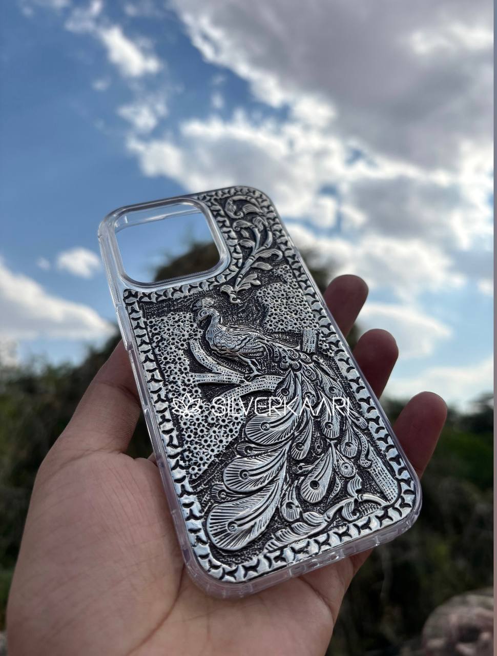 Royal Peacock Silver Case