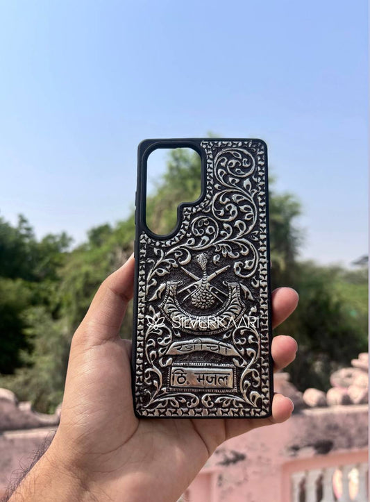 Khinchi Rajput Edition – Handcrafted Silver Mobile Case