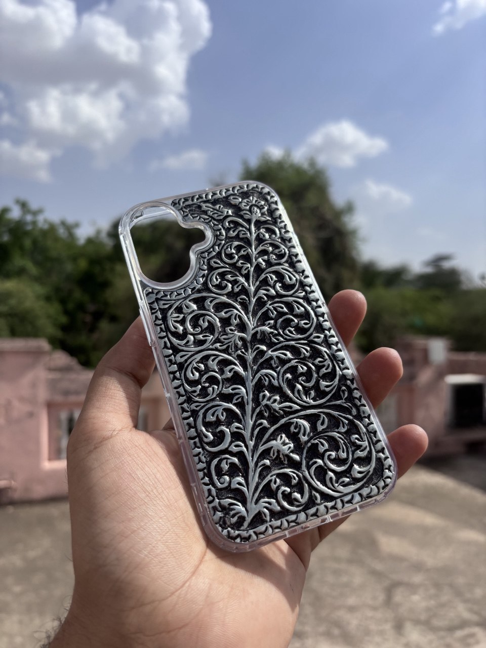 Pure Silver Leaf Pattern Case