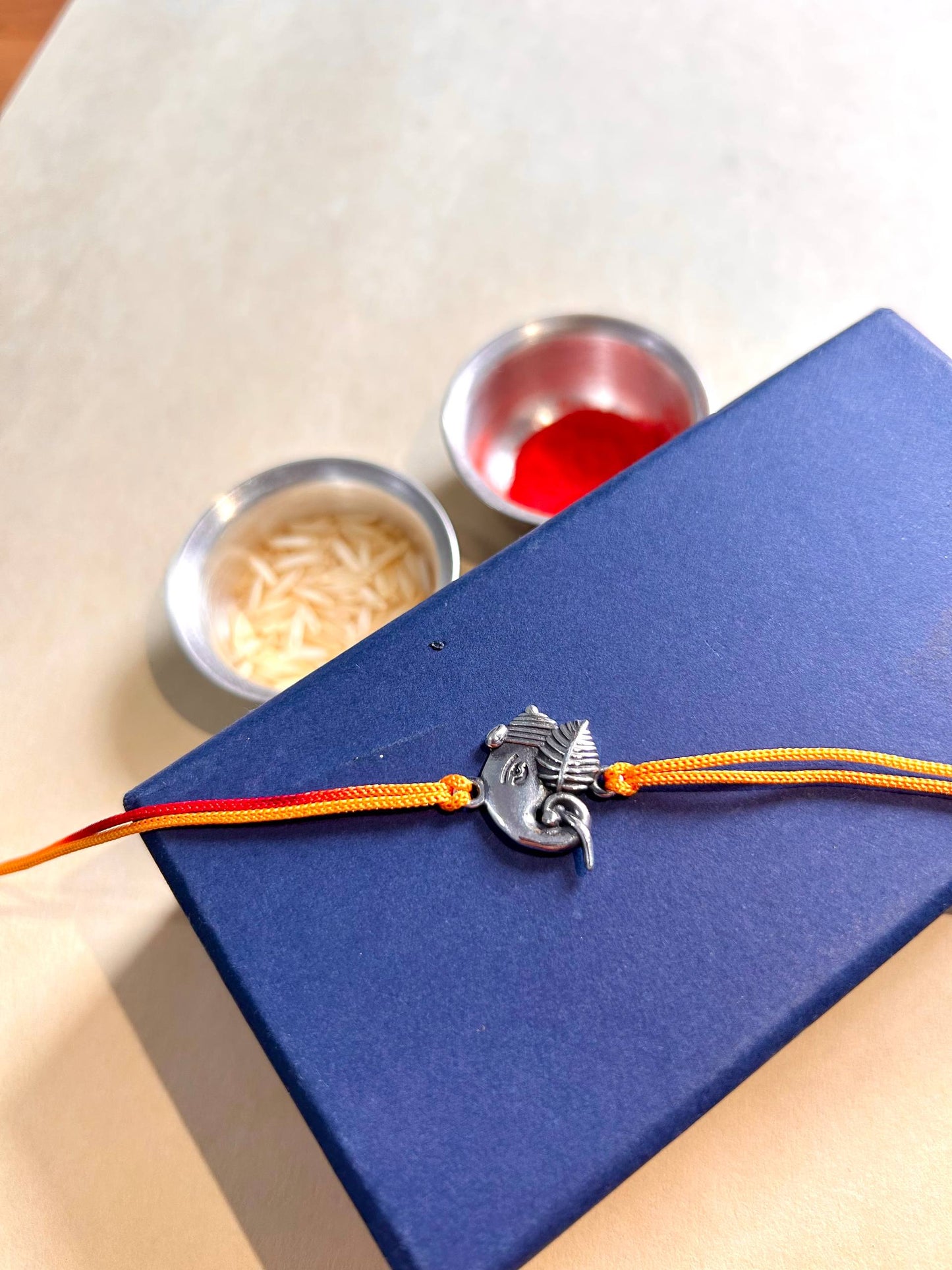 Ganesha Silver Rakhi
