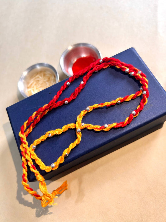 Silver Ball Rakhi