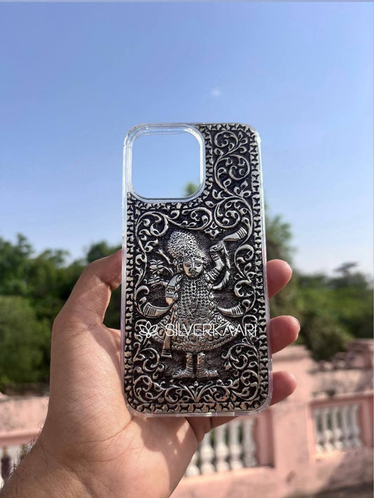 Shreenath Ji Silver Mobile Cover