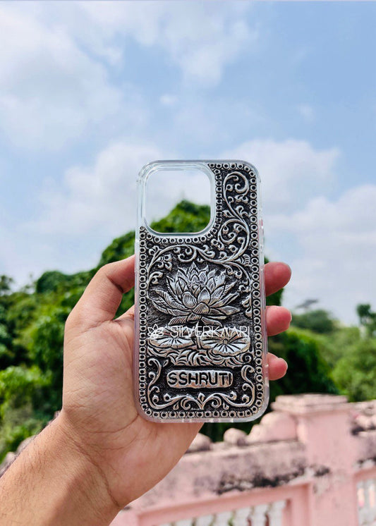 Lotus Silver Mobile Cover