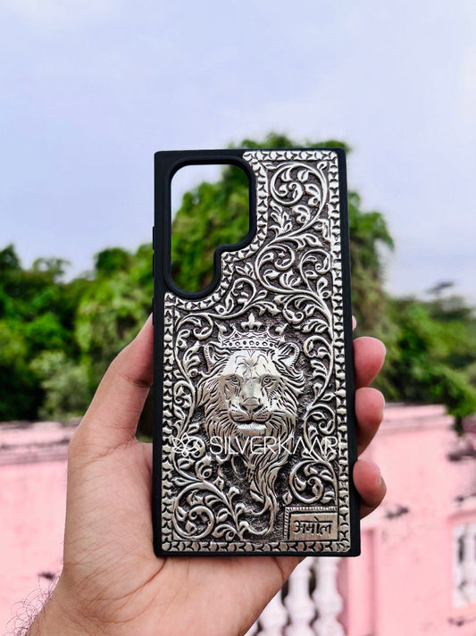 Lion Silver Phone Case by Silverkaari