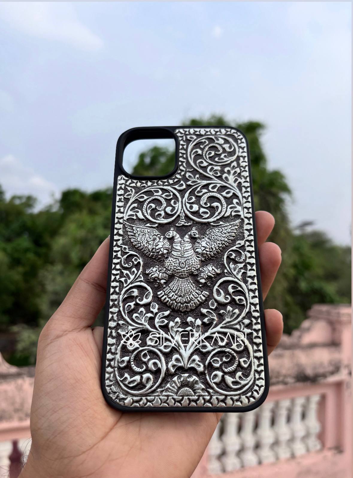 Gandaberunda Silver Mobile Cover