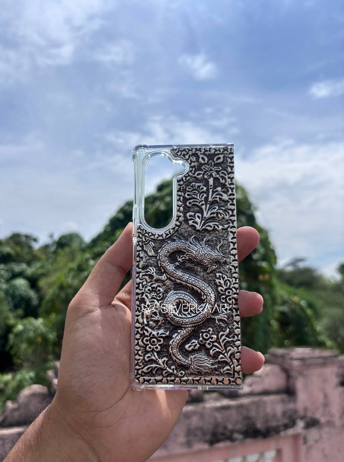 Dragon Silver Mobile Cover