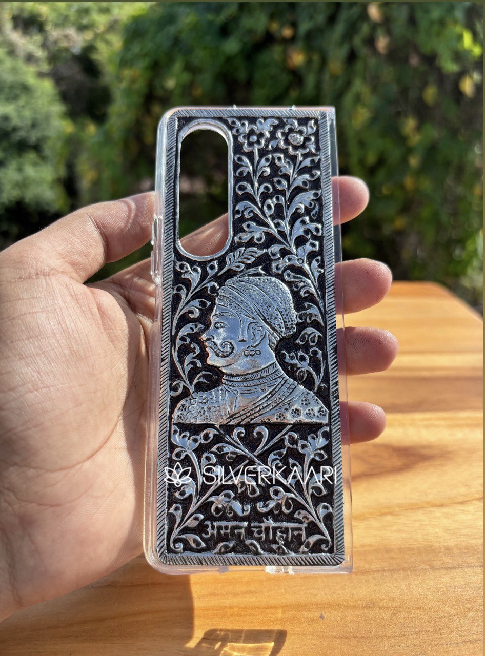 Prithvi Raj Chauhan Silver Mobile Cover