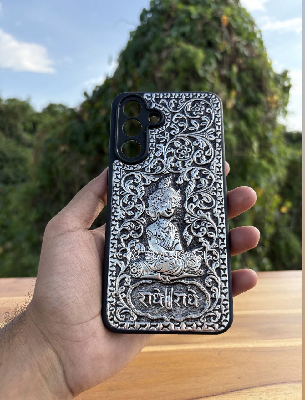 Shri Krishna Silver Mobile Cover
