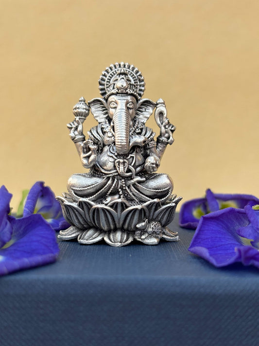 Ganesh Ji Silver Idol – 92.5 Sterling Silver